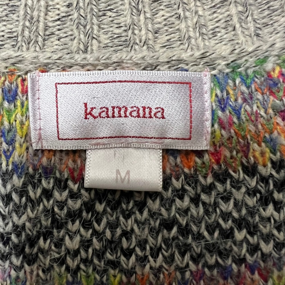 Kamana Southwestern Longline Cardigan Sweater Aztec Knit Boho Open‎ Front M - Picture 2 of 8